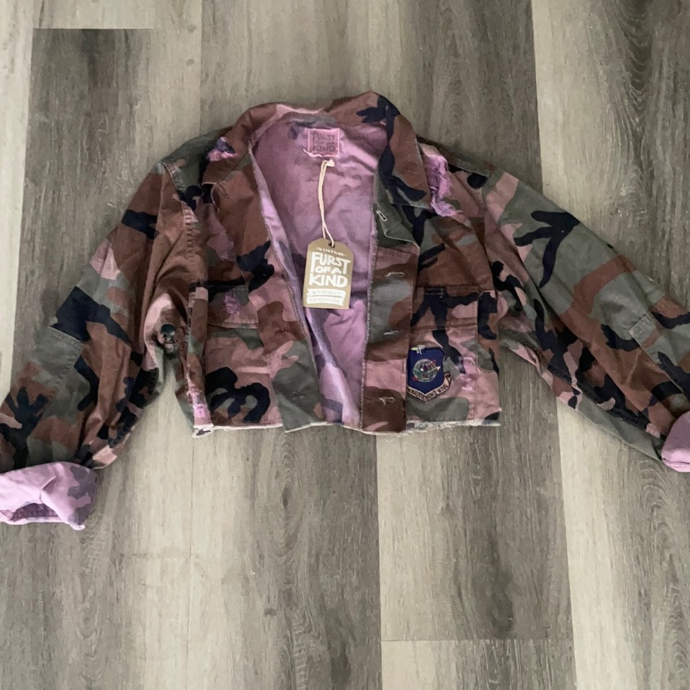 First of a kind vintage camo jacket